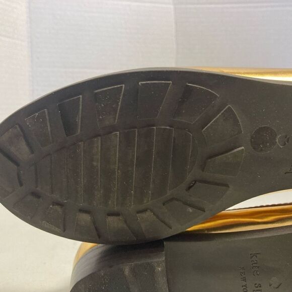 KATE SPADE Women’s Gold Metallic Loafers Flats Size 6M - Picture 5 of 11